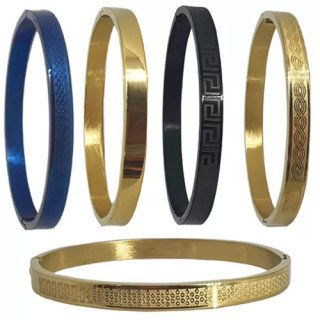 Karışık Desenli Renkli Çelik Kelepçeler - Toptan 316L Paslanmaz