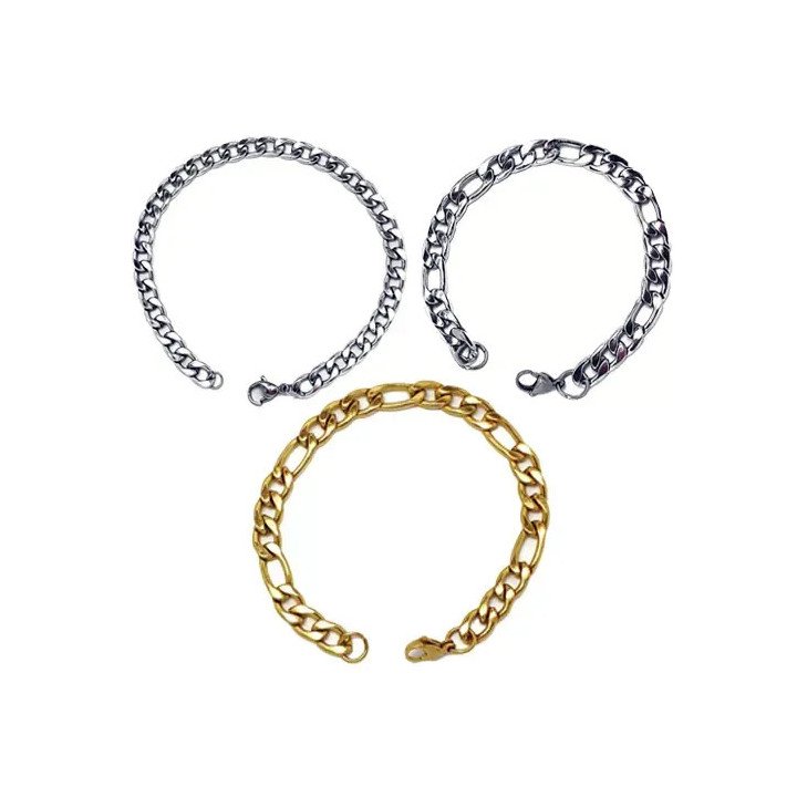 Toptan Orta Boy Çelik Zincir Bileklik 1.5 mm