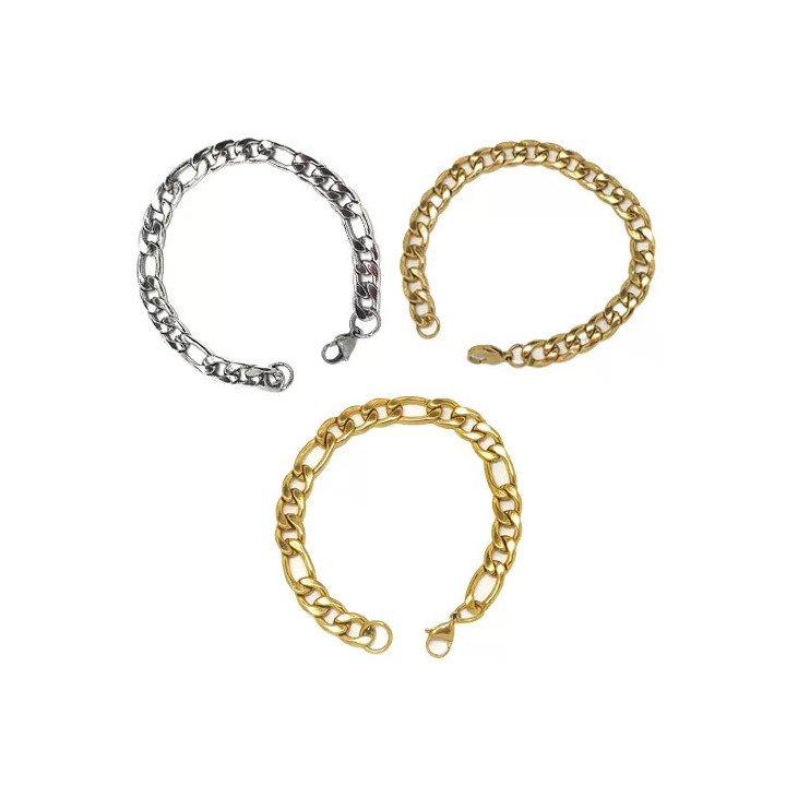 Toptan Kalın Boy Çelik Zincir Bileklik 2 mm