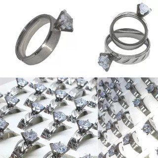 Toptan Silver Tasarım Tektaş Çelik Yüzükler - Gümüş Şıklığında Zarafet