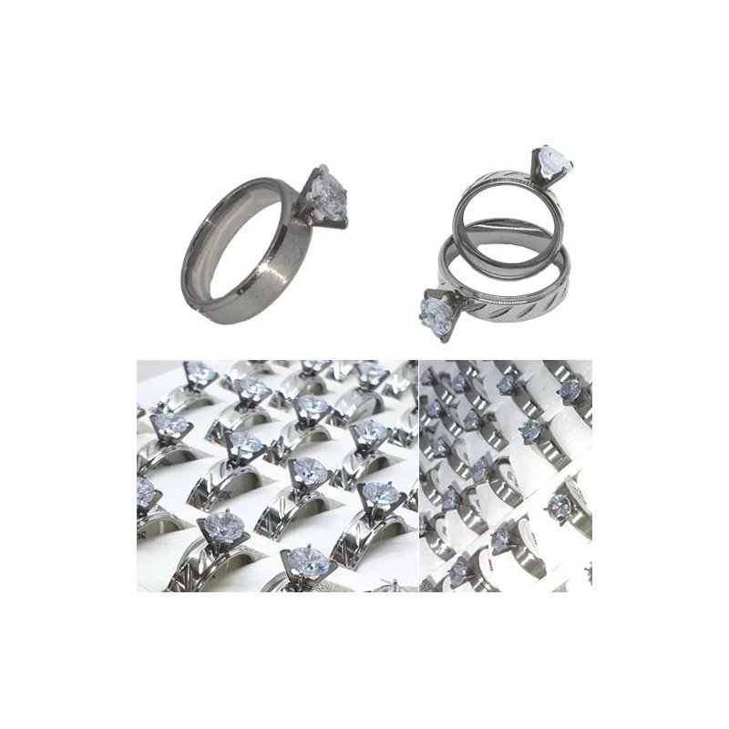 Toptan Silver Tasarım Tektaş Çelik Yüzükler - Gümüş Şıklığında Zarafet