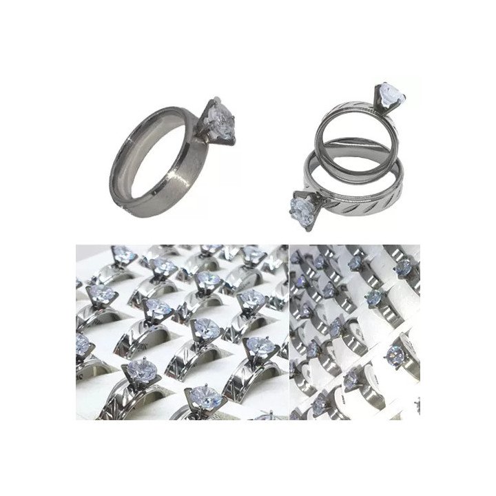 Toptan Silver Tasarım Tektaş Çelik Yüzükler - Gümüş Şıklığında Zarafet