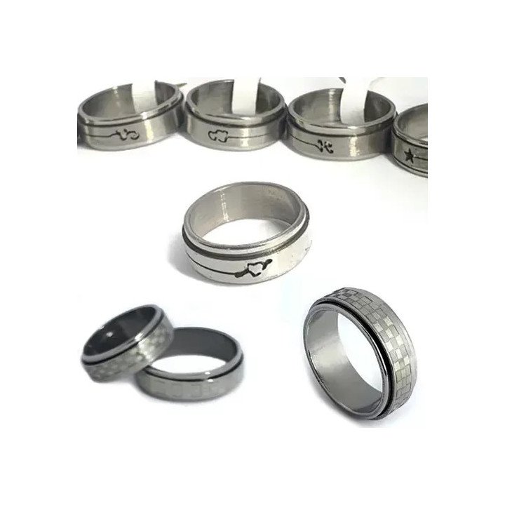 Toptan Ortası Dönen Çelik Yüzükler | Modern ve Hareketli Tasarım