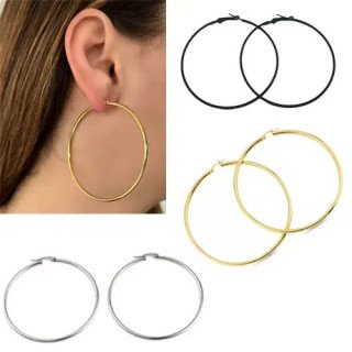 Büyük Halka Bijuteri Küpe - Toptan 6 cm