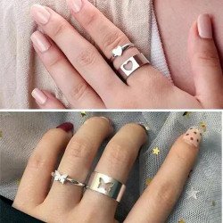 Toptan Kalpli Çift Sevgili Yüzükleri - Eklem Yüzük Setleri