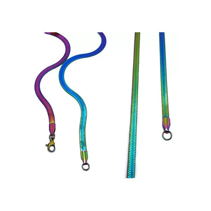 Toptan Kalın Bukalemun İtalyan Çelik Kolyeler 4 mm