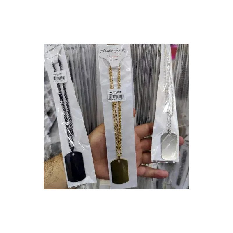 Toptan Plaka Kolye - Baskıya Uygun Metal Zincirli Tasarımlar