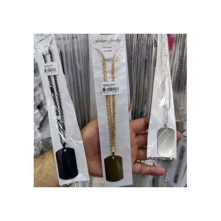 Toptan Plaka Kolye - Baskıya Uygun Metal Zincirli Tasarımlar