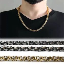 Toptan Kral Çelik Kolye -...