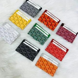 Toptan Goyard Desenli Kartlık Cüzdan - Renkli Slim Modeller