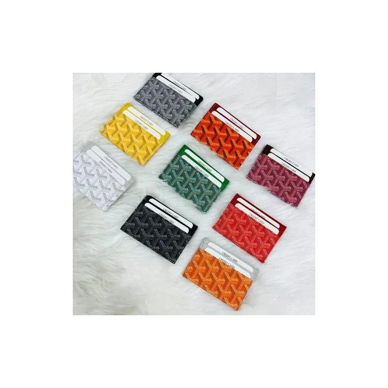 Toptan Goyard Desenli Kartlık Cüzdan - Renkli Slim Modeller