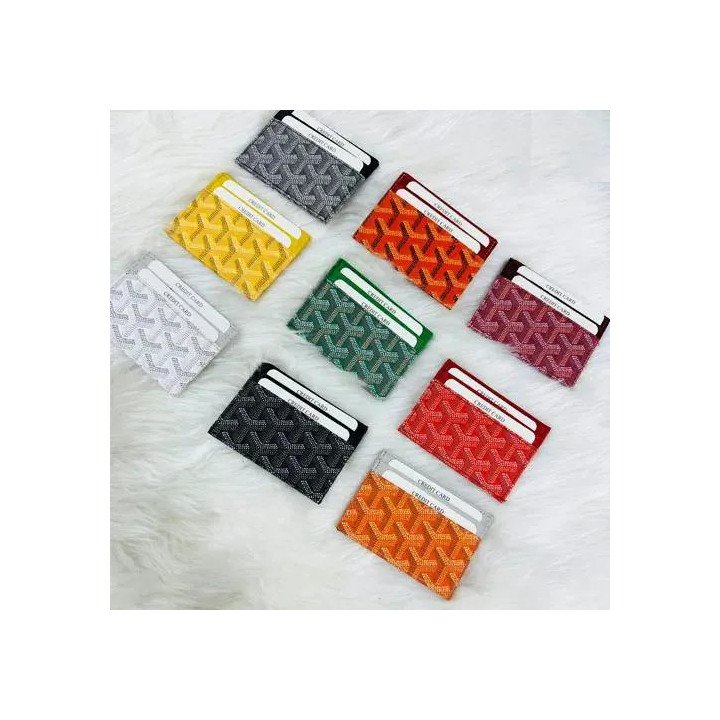 Toptan Goyard Desenli Kartlık Cüzdan - Renkli Slim Modeller