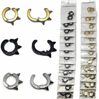 Toptan Sıkıştırmalı Piramit Çelik Küpeler | Minimal ve Modern