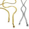 Toptan Ezme Model Yılan Çelik Kolyeler 0.4 mm