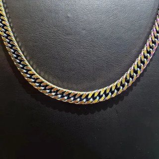 Toptan Çelik Renkli Yassı Zincir Kolye - 1.4mm Kalınlık