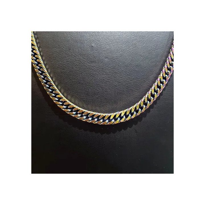 Toptan Çelik Renkli Yassı Zincir Kolye - 1.4mm Kalınlık