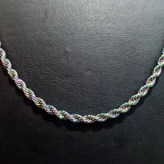 Toptan Çelik Orta Renkli Burgu Kolye 0.6 mm