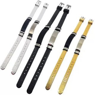 Toptan Hasır Örme Sade Çelik Kemerli Bileklik