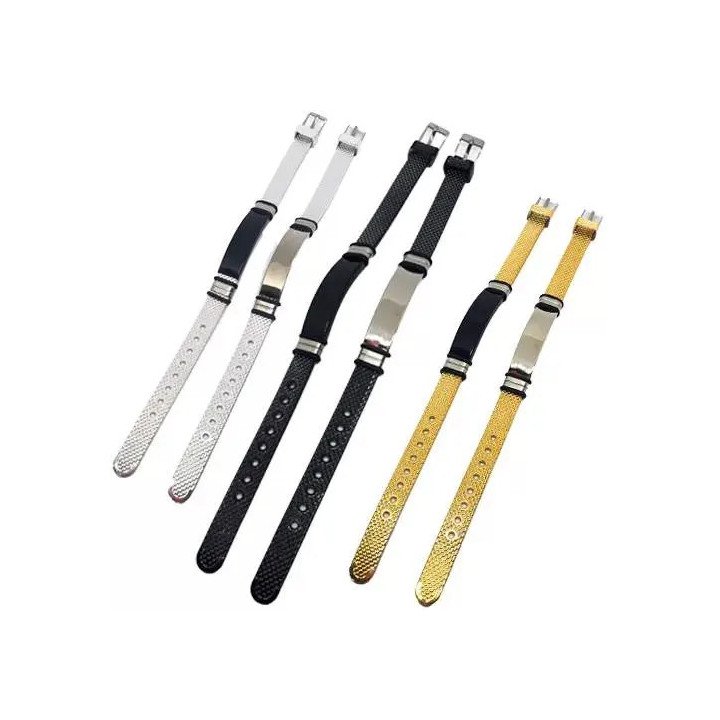 Toptan Hasır Örme Sade Çelik Kemerli Bileklik