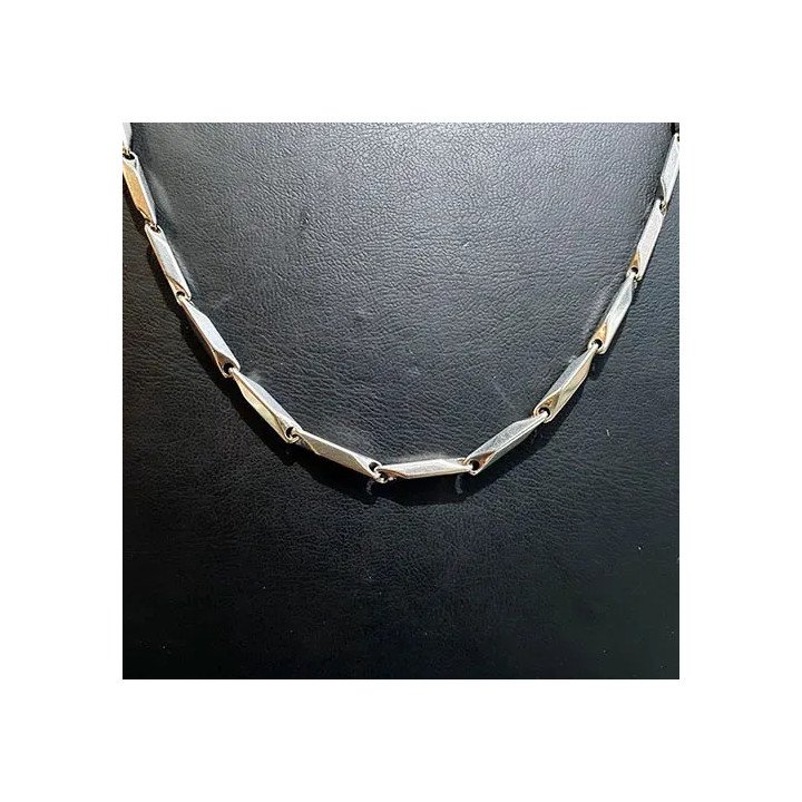 Toptan Çelik Orta Gümüş Kibrit Kolye - Şık Dayanıklı Zincir