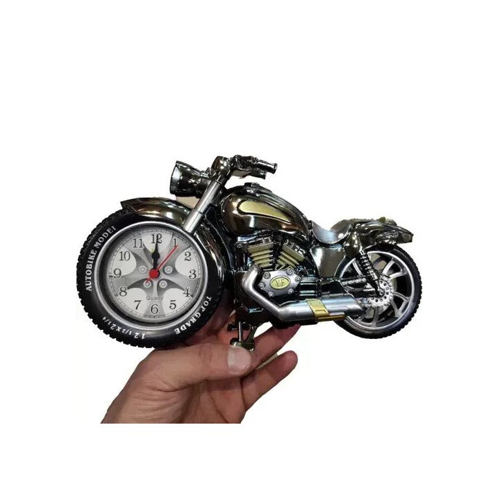 Toptan Dekoratif Motosiklet Şeklinde Alarmlı Masa Saati