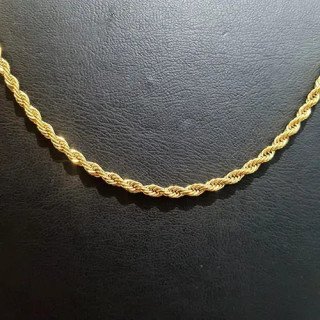 Toptan Çelik Orta Gold Burgu Kolye 0.5mm