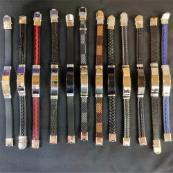 Toptan Çelik ve Deri Bileklik -Lazer Baskı Modeller