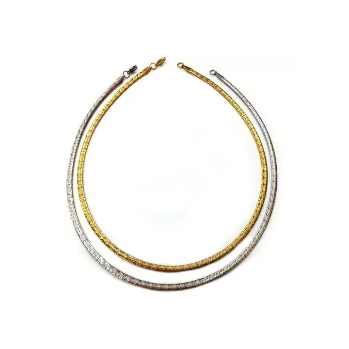 Toptan Desenli Çelik Gerdanlık | Şık ve Modern Tasarım