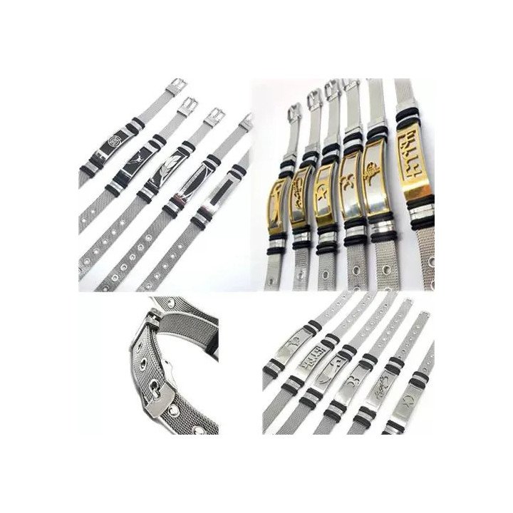 Toptan Hasır Örme Figürlü Çelik Kemerli Bileklik