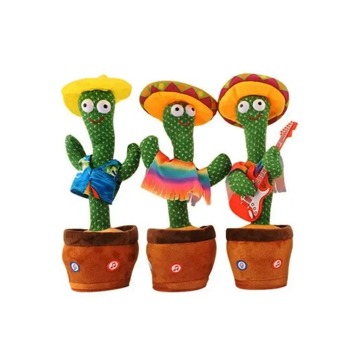 Konuşan Sesli Müzikli Kaktüs Peluş Oyuncak