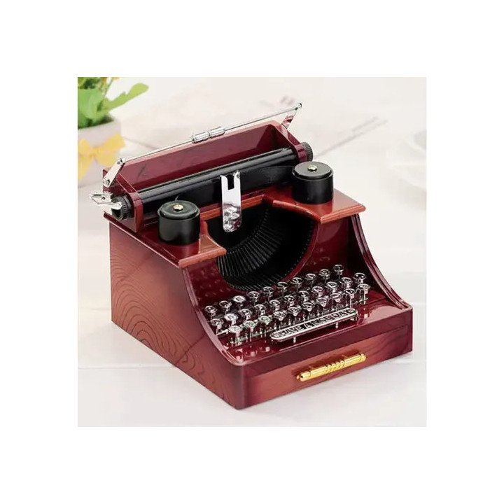 Toptan Daktilo Müzik Kutusu | Retro Tasarımlı Kurmalı Hediye Ürünü