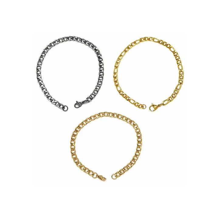 Toptan Orta Boy Çelik Zincir Bileklik 1 mm - Minimal ve Şık Tasarım