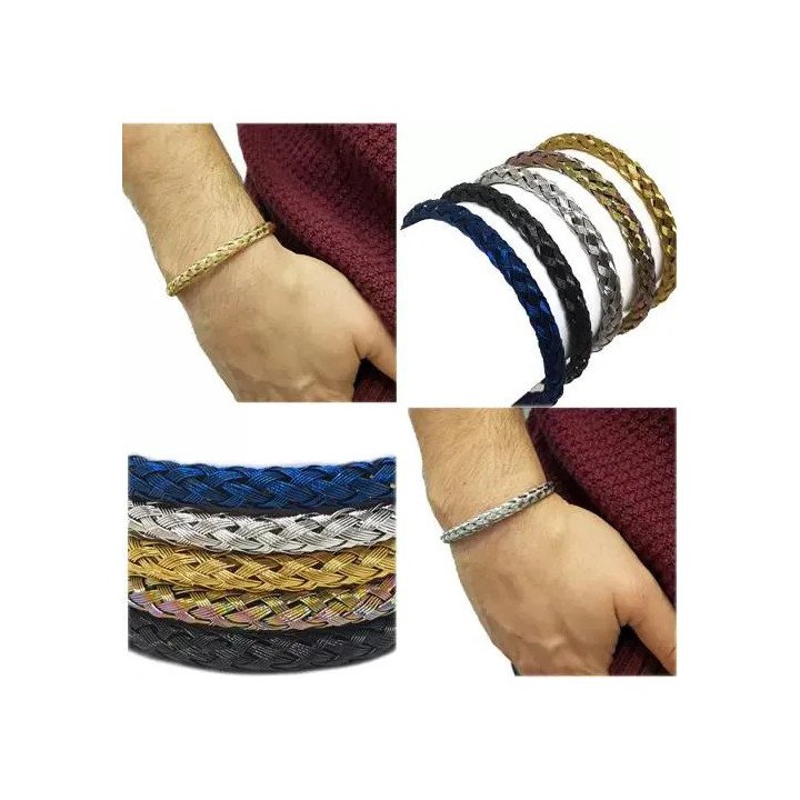 Toptan Örgü Kelepçe Çelik Erkek Bileklik