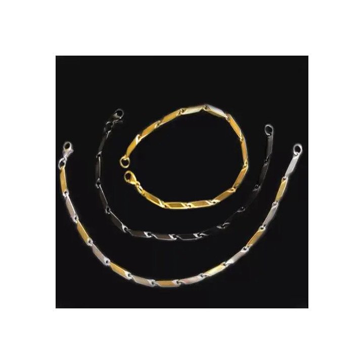 Toptan İnce Boy Zincir Çelik Bileklikler - 3 Renk Seçeneğiyle