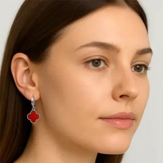 Toptan Yonca Model Sallantılı Çelik Küpe | 8 Renk Seçeneği