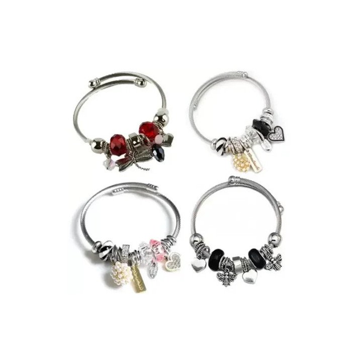 Toptan Pandora Stil Çelik Bileklik - Ayarlanabilir Şık ve Dayanıklı