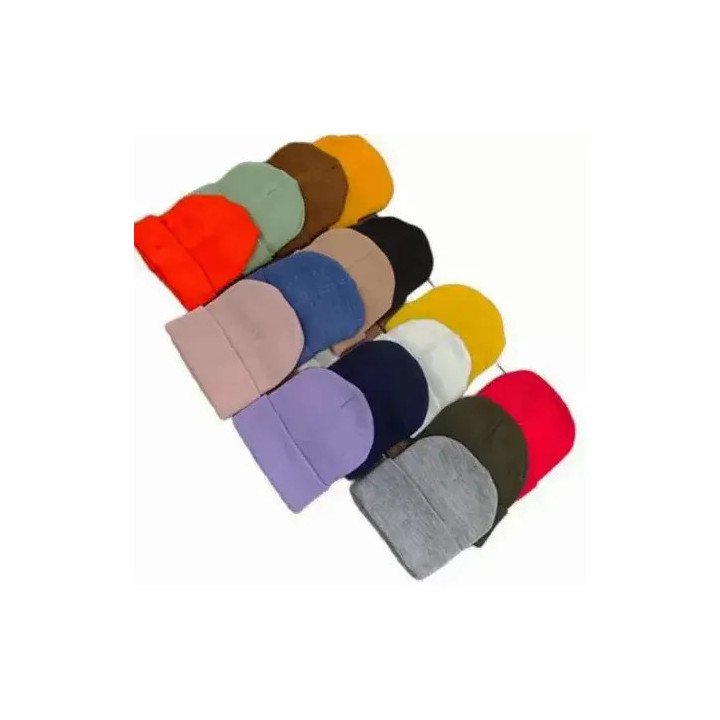 Toptan Renkli Kışlık Düz Bereler - Toptansehri.com