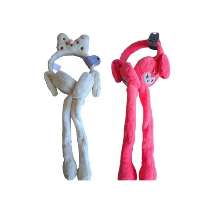 Peluş Figürlü Kulakları Hareketli Kız Çocuk Kışlık Kulaklıklar