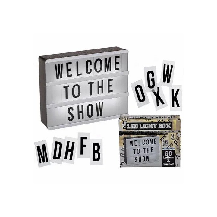 Işıklı A4 Harfli Dekoratif Led Pano Lightbox