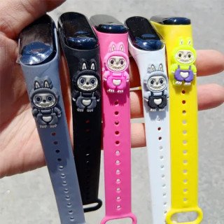 Toptan Labubu Figürlü Su Geçirmez Çocuk Dijital LED Saat Modelleri