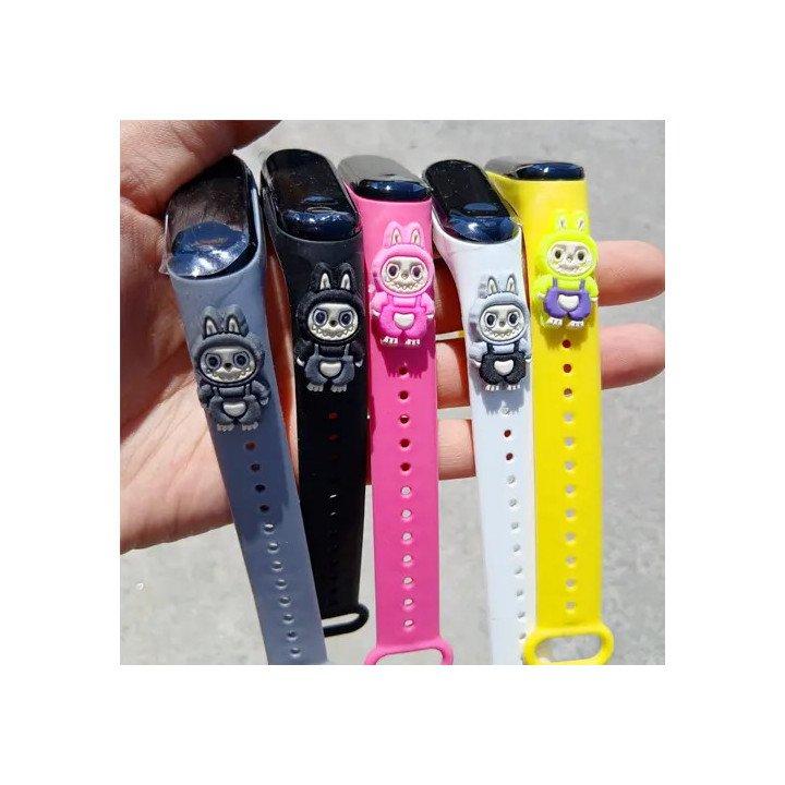 Toptan Labubu Figürlü Su Geçirmez Çocuk Dijital LED Saat Modelleri