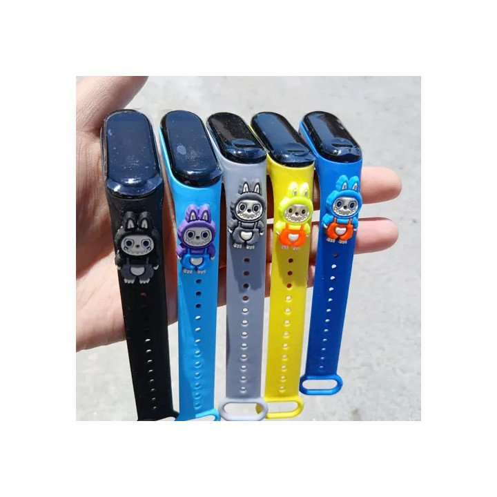 Toptan Labubu Figürlü Su Geçirmez Çocuk Dijital LED Saat Modelleri