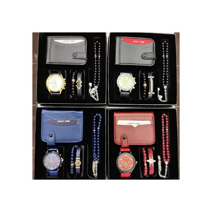 Toptan Erkek Saat Cüzdan Kombin