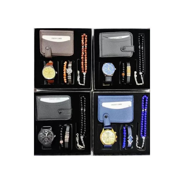 Toptan Erkek Saat Cüzdan Kombin