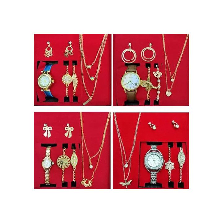 Toptan Bayan Kolye Saat Kombin Set | Şık Hediyelik Takım
