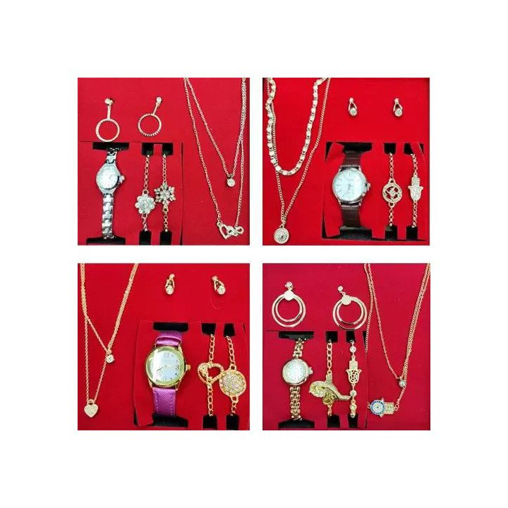 Toptan Bayan Kolye Saat Kombin Set | Şık Hediyelik Takım